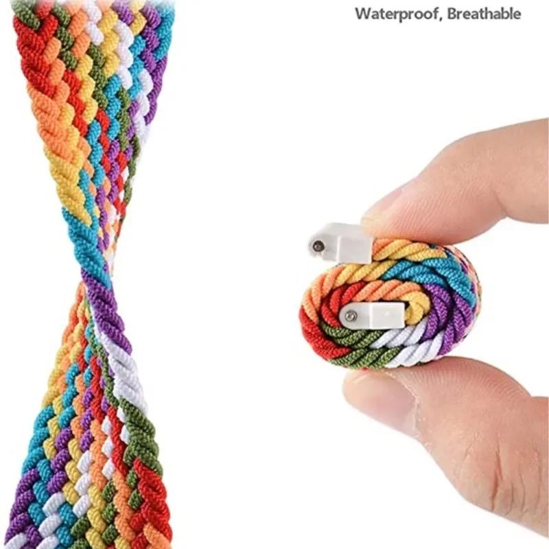 Braided Solo Loop Strap For Redmi Watch 5 Lite Elastic Nylon Bands Xiaomi Redmi Watch 5 Active Weave Bracelet 22mm Wristband