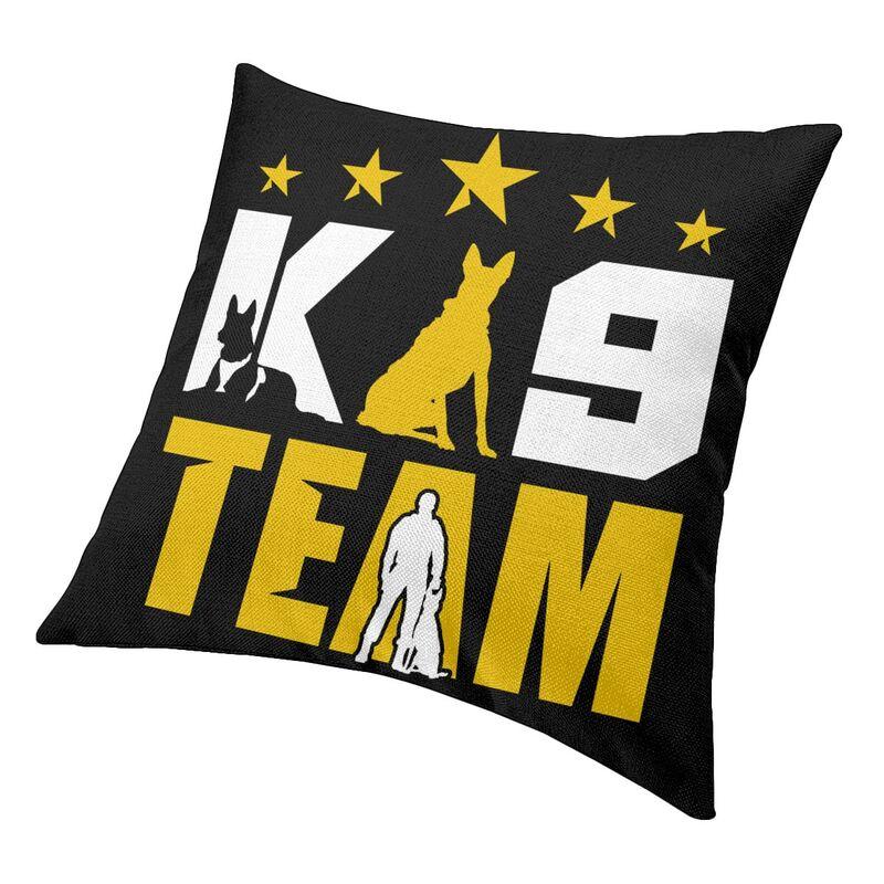 Luxury K9 Team Malinois Cushion Cover Polyester Belgian Shepherd Dog Throw Pillow Cases Living Room Home Decoration Pillowslip