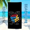 R-RubiksS C-CubeS Towel Textile Bathrobe Beach Quick-Drying Lightweight Portable Camping Swim Pool Travel