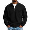 Herrenmode - gefüttertes Langarm-Sweatshirt für den Winter (mit Taschen)