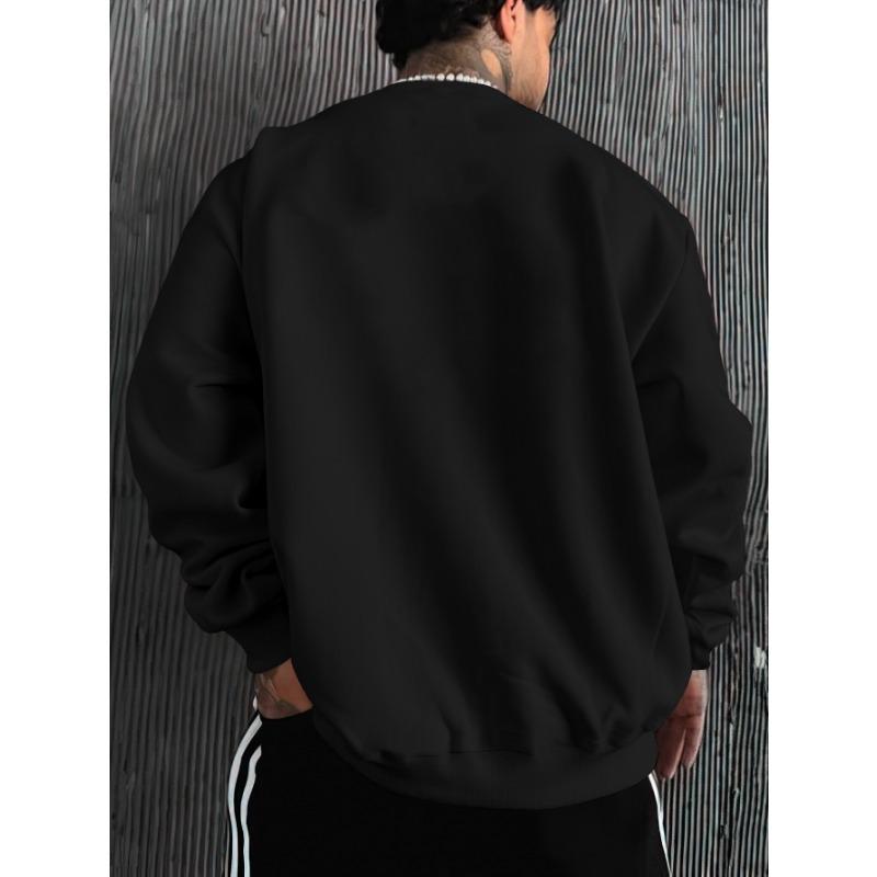 Men's Brooklyn Streetwear Round Neck Sweatshirt For Autumn Winter, Comfortable Warm And Ideal Gift.