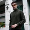 Men's Half Zip Sweatshirt with Stand Collar Knit Casual Pullover for Fall Winter