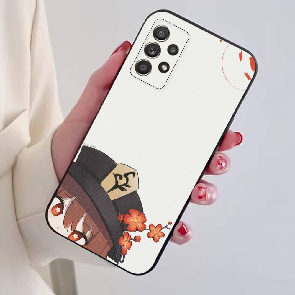 

Game Genshin Impact H-Hu Tao Phone Case For Samsung S25,S24,S21,S22,S23,S30,Ultra,S20,Plus,Fe,Soft Silicone Black Cover Samsung S21fe