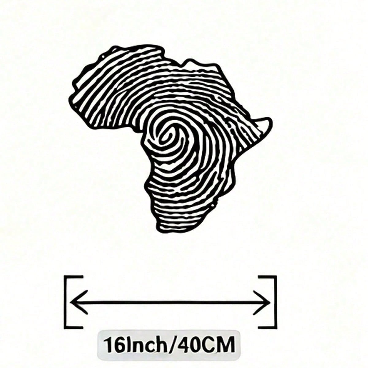 Металлическое Настенное Искусство Африканский Отпечаток Пальца Этнический Дизайн Современный Декор Дома Прочное Железное Ремесло Подарок на Новоселье 40x37.5