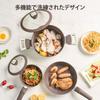 WANGYUANJI Frying Pan Set (3-piece) - IH and Gas Compatible - Includes 24cm Frying Pan, 24cm Casserole, and 16cm Saucepan - Non-stick