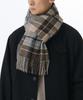Large Size Check Scarf [Gray/Beige]