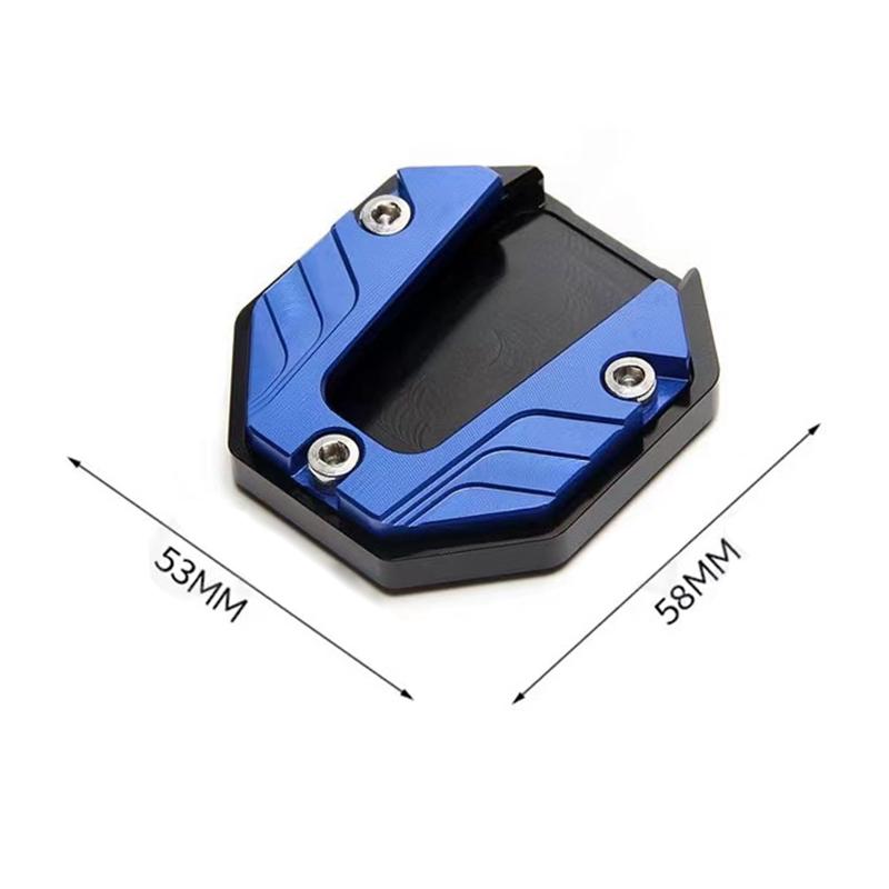 Universal Scooter Motorcycle Bike Kickstand Extender Foot Side Stand Extension Pad Support Plate Anti-skid Enlarged Alloy Base