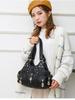 Retro Fashion Multifunctional Handbag with Rivet Decoration, Single Shoulder Diagonal Cross Women's Handbag