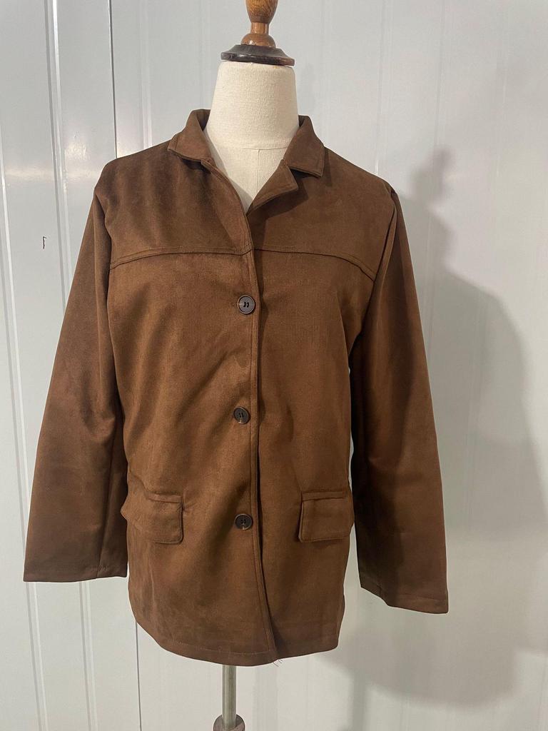 Women's Suede Casual Blazer - Autumn/Winter 2025 Hot Trend