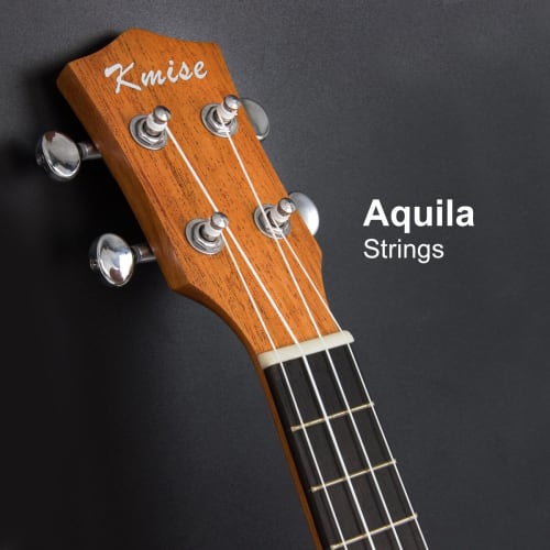 kmise 23-inch concert ukulele with tuner and case! Laser-etched top design