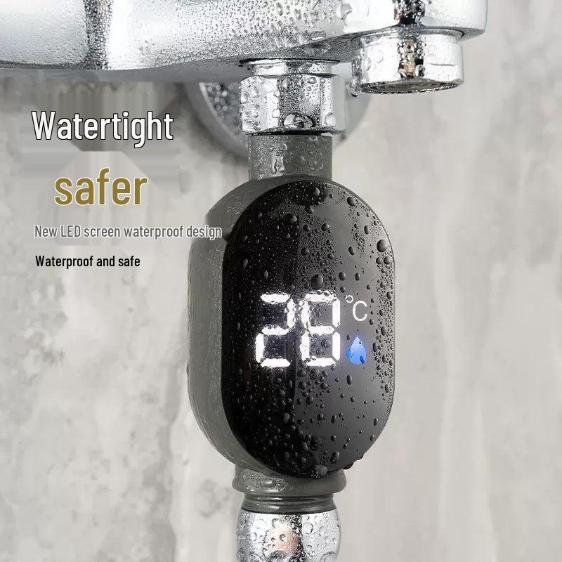 Digital Display Shower Thermometer with LED Water Temperature Meter - No Power Required
