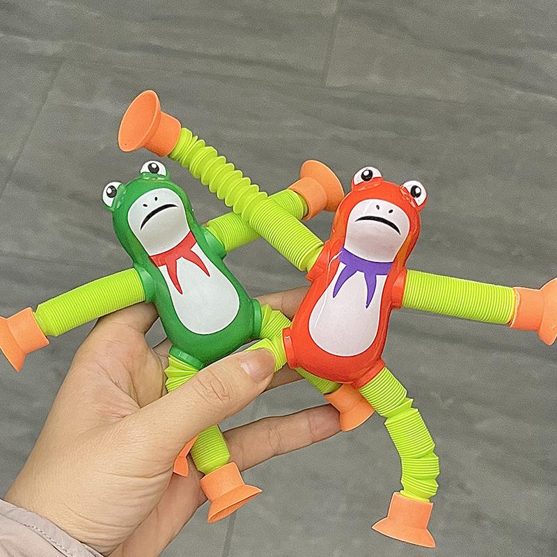 

Telescopic Luminous Frog Pull-Back Educational Toy for Kids Standard