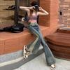 Plus Size Vintage Micro-large Jeans Women's Summer High-waisted Thin Flare Pants