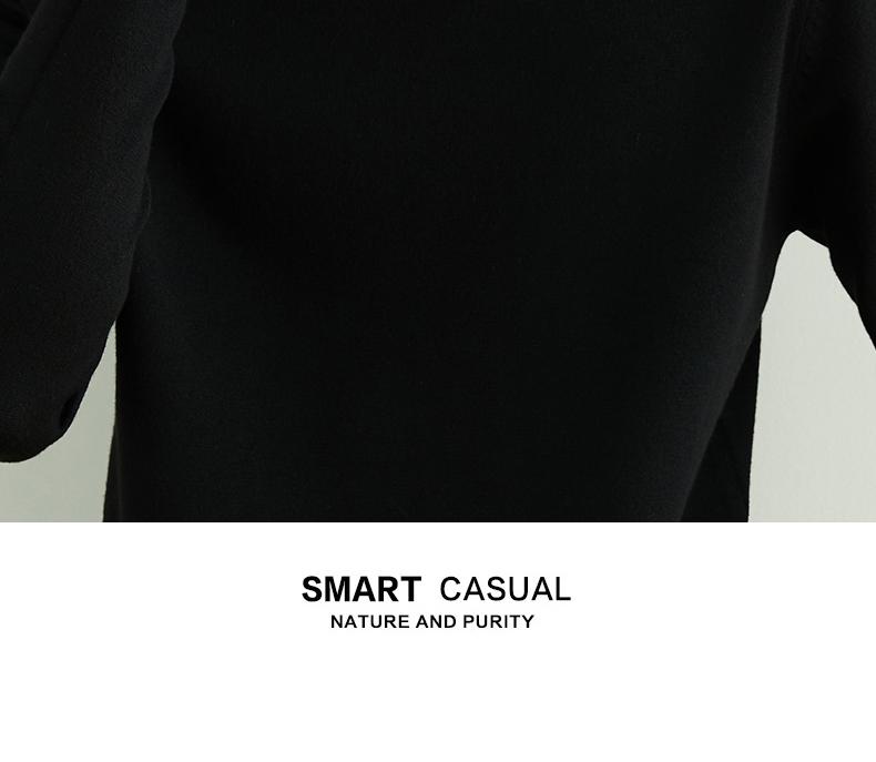 Korean Style High Neck Loose Fit Plus Size Men's Knitted Sweater - Non-Wool, Solid Color, Autumn/Winter