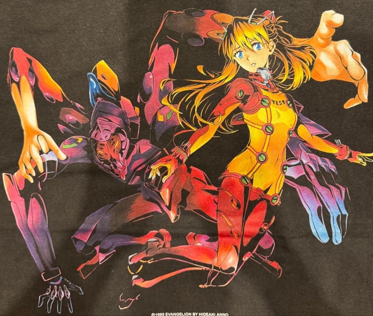 Anime T Shirt Asuka Langley Evangelion XL Black Official Japan Mens M