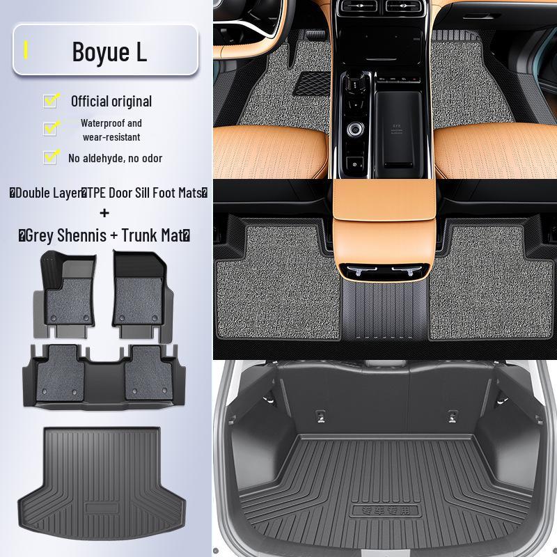 Compatible TPE Floor Mats for 2025 Geely Boyue L - Complete Interior Set