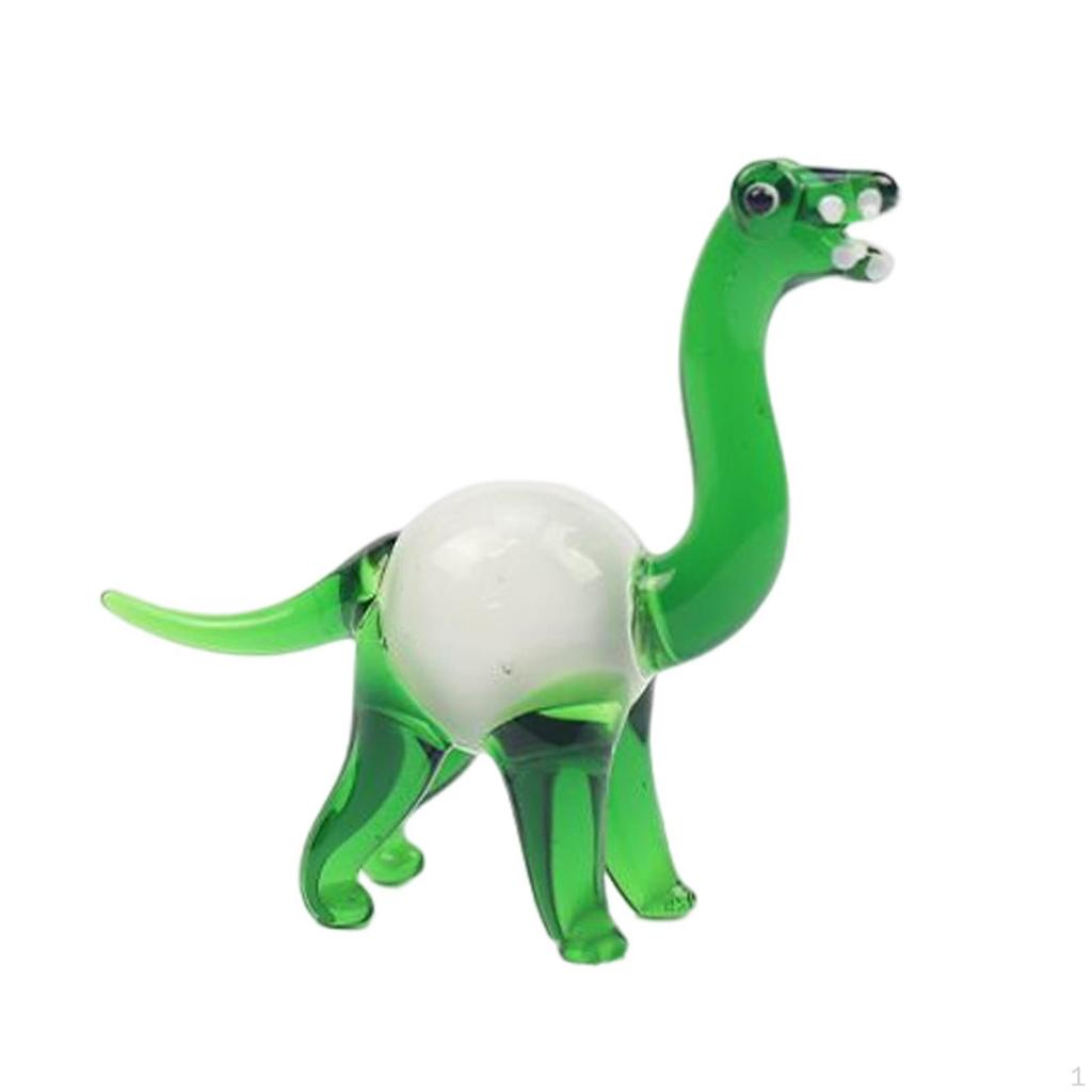 Glass Dinosaur Tiny Animal Figurines Decor Delicate Details Waterproof