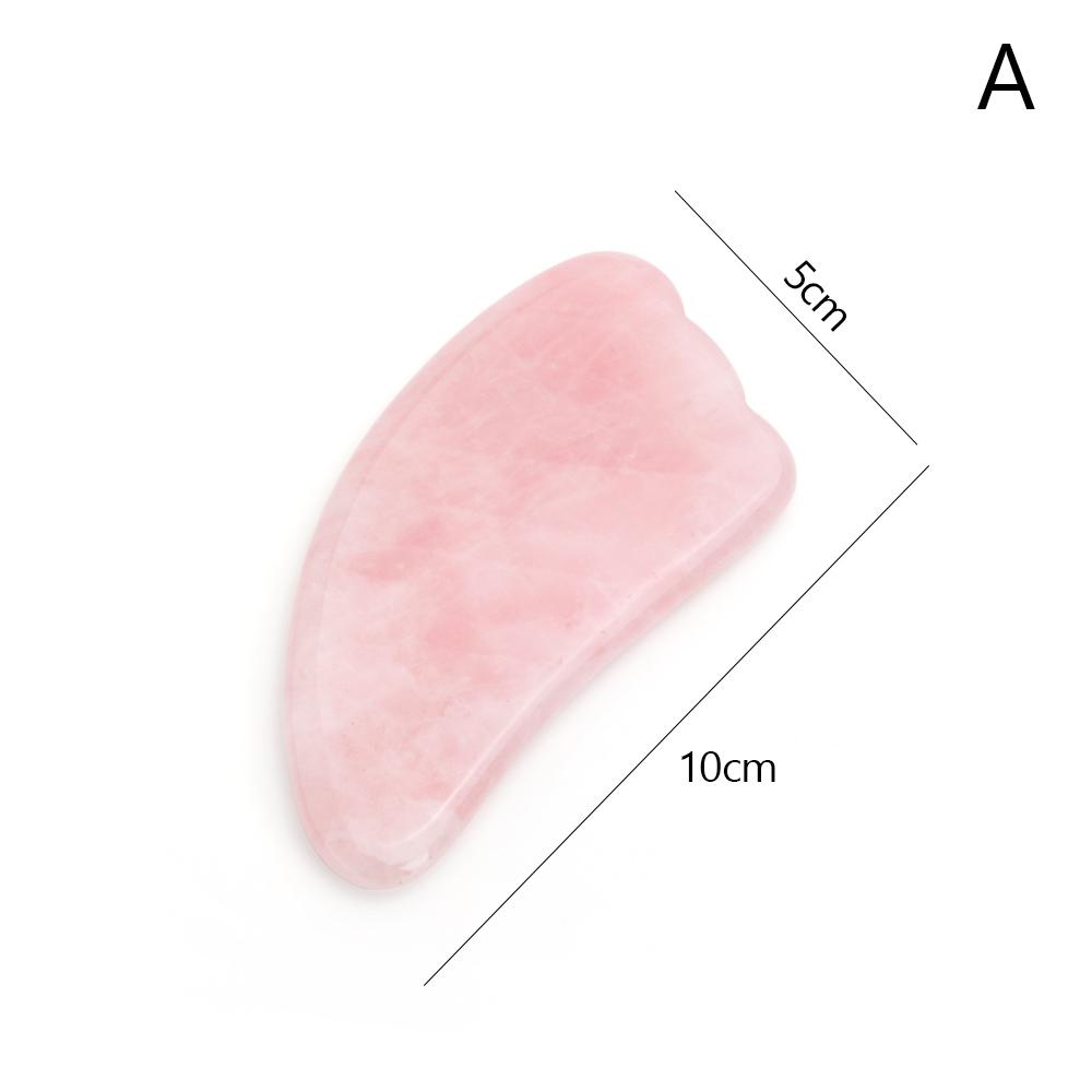 Natural Rose Quartz Jade Gua Sha Board Acupuncture Massage Facial Gouache Pink Quartz Massage Face LiftingStone Guasha Scraping