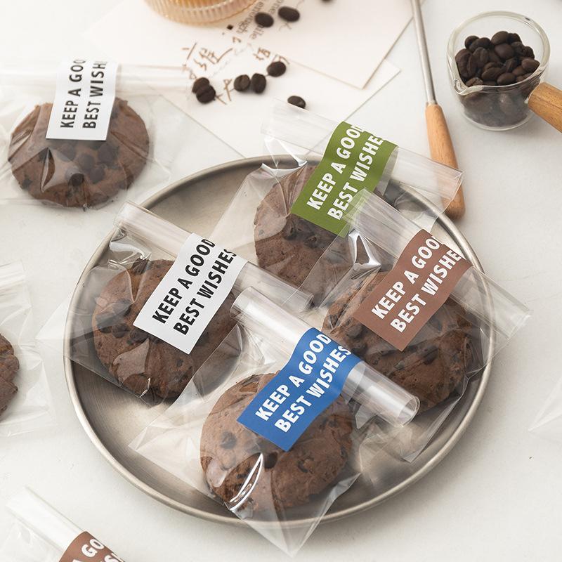 100 Adet Şeffaf Plastik Poşet Şeker Lolipop Kurabiye Ambalaj Poşetleri Etiketler Noel Hediye Kutuları Düğün Doğum Günü Partisi
