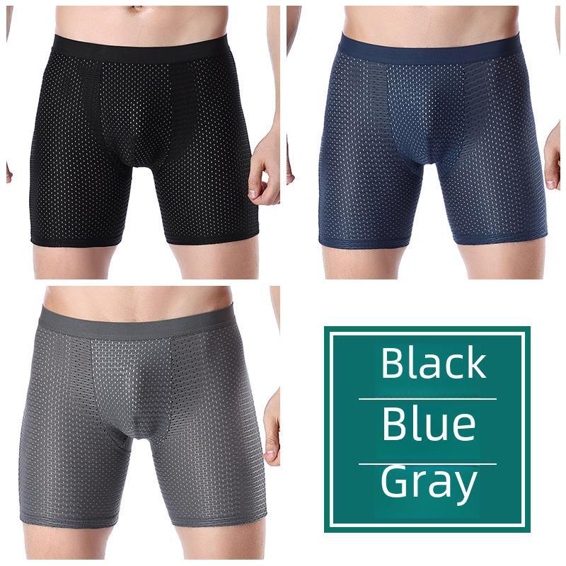 Eisseide Figurformende Mid-Waist Schnelltrocknende Mesh Boxerpants