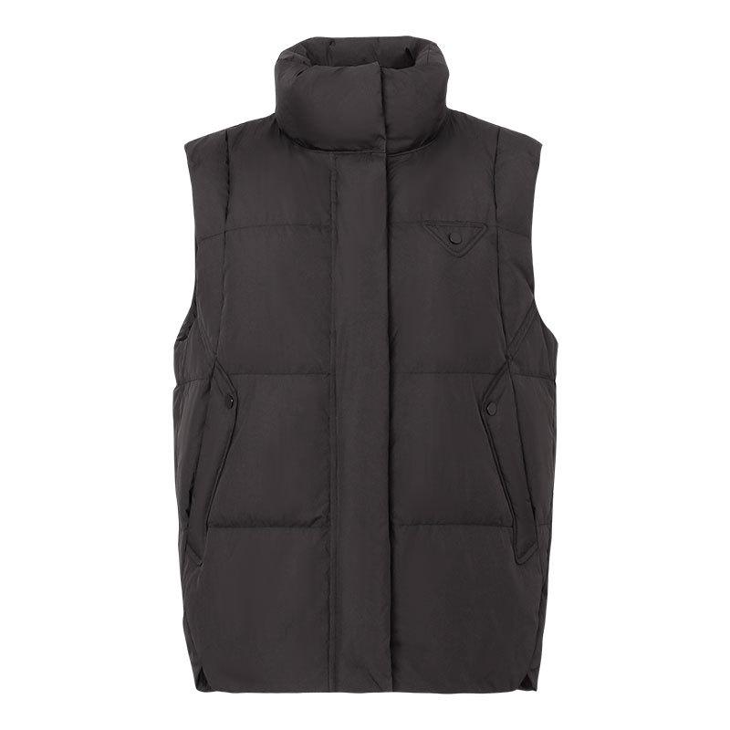 Down jacket women's new stand-up collar down vest vest in autumn and winter 2024 90 white duck down loose coat tide