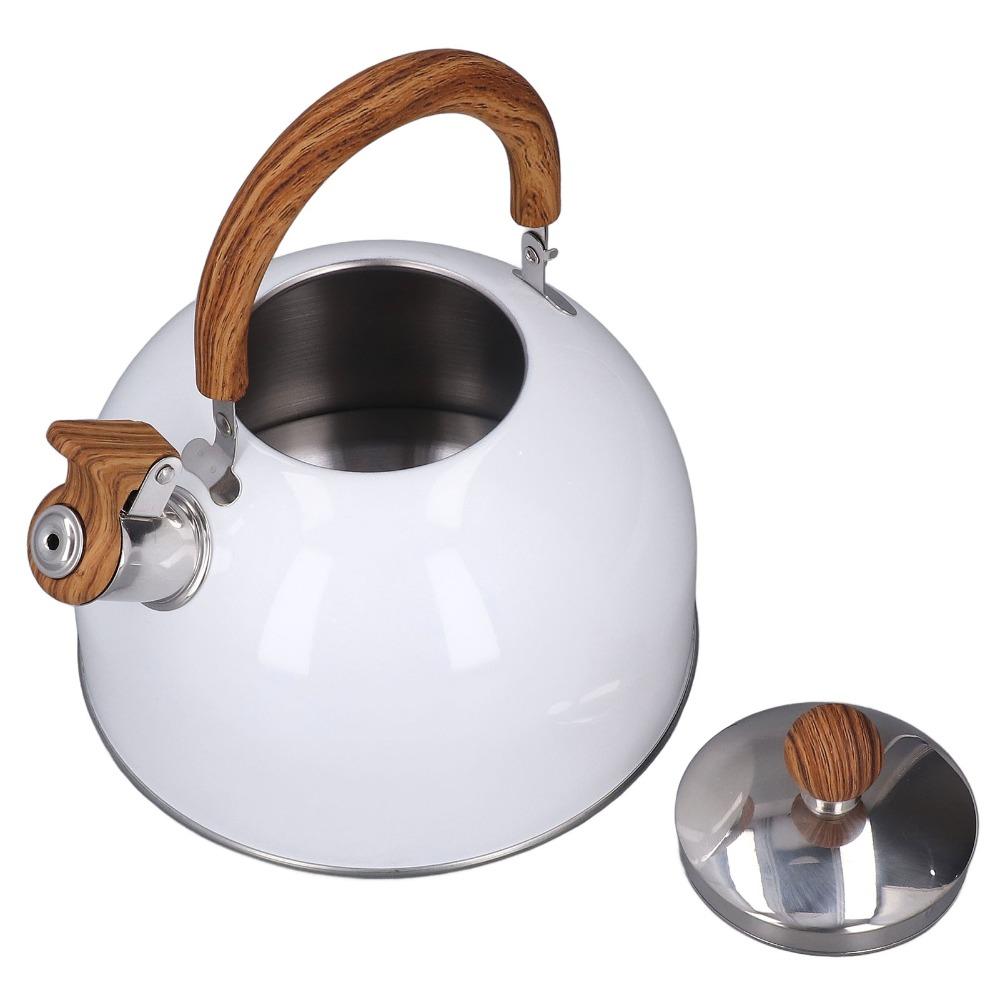 304 Stainless Steel Whistling Tea Kettle 2.5L Capacity Fast Heating Kettle  Home Use