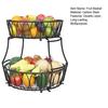 Fruit Basket Kitchen Storage Rack Double-Layer Design Strong Load-bearing Rust-Proof