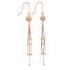 Fashion Light Luxury Bead Earrings for Women Snake Bone Chain Tassel Long Earings Classic Copper Plated Rose Gold Zircon