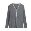 Damen Schicker Spitzen-Patchwork-Strickcardigan