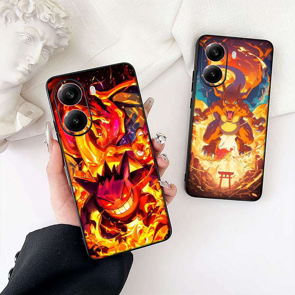 Charmander P-Pikachus Bulbasaur P-Pokemons for Apple iPhone 12 13 Mini XS 11 Pro Max 7 8 Plus XR SE 2022 SE3 + 8+ Phone Case
