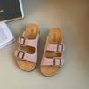 Muffin Platform Retro Boken Slippers Women's 2025 New Summer Outer Wear Boken Shoes Cork Word with Cool Slippers