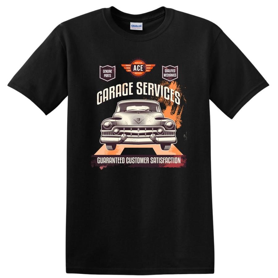 Garage Services Vintage Car Repair T Shirt Guaranteed Customer Satisfaction Tee 3XL