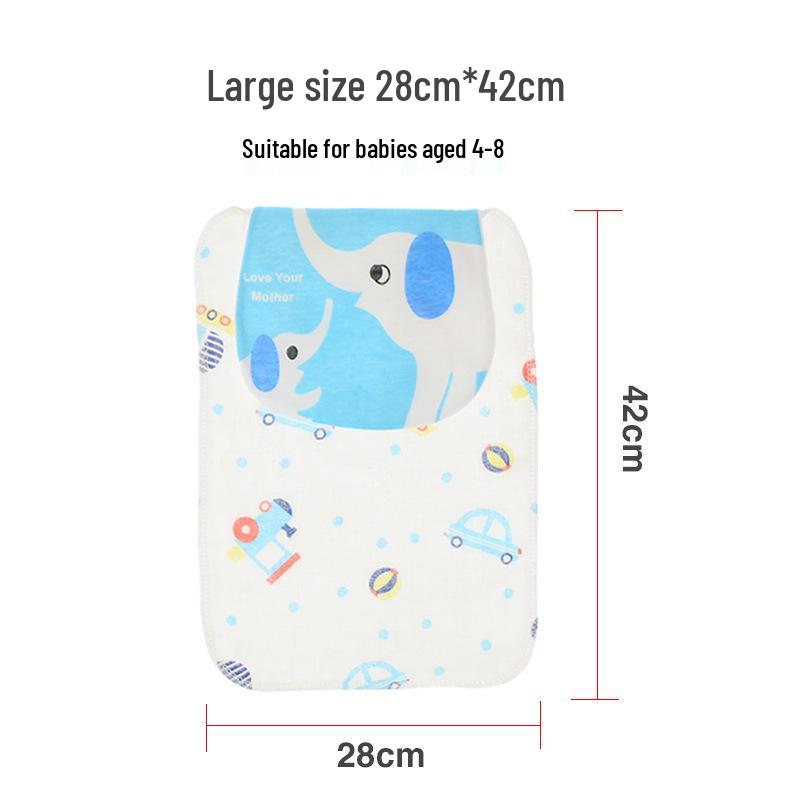 Kids' Sweat-Absorbing Pure Cotton Gauze Towel for Back - Large Size