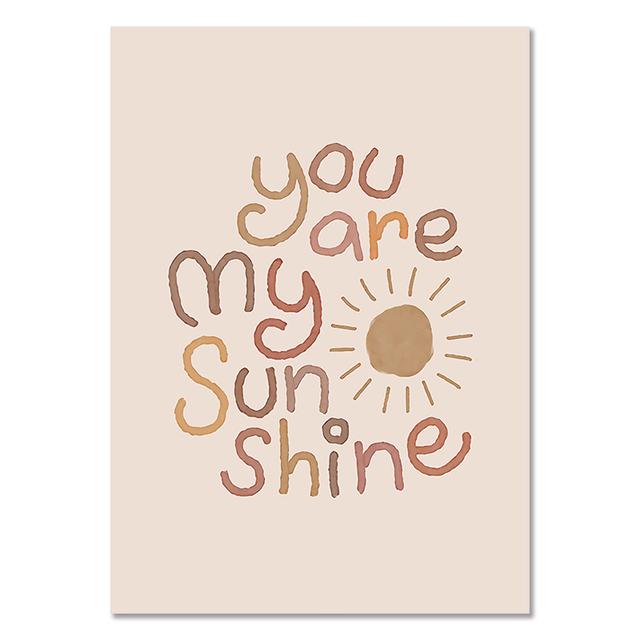 Nursery Wall Umělecká reprodukce Plakát s alpakou Rainbow Painting Sunshine Prints Dětské Boho Plakáty Nordic Wall Pictures for Baby Room Decor