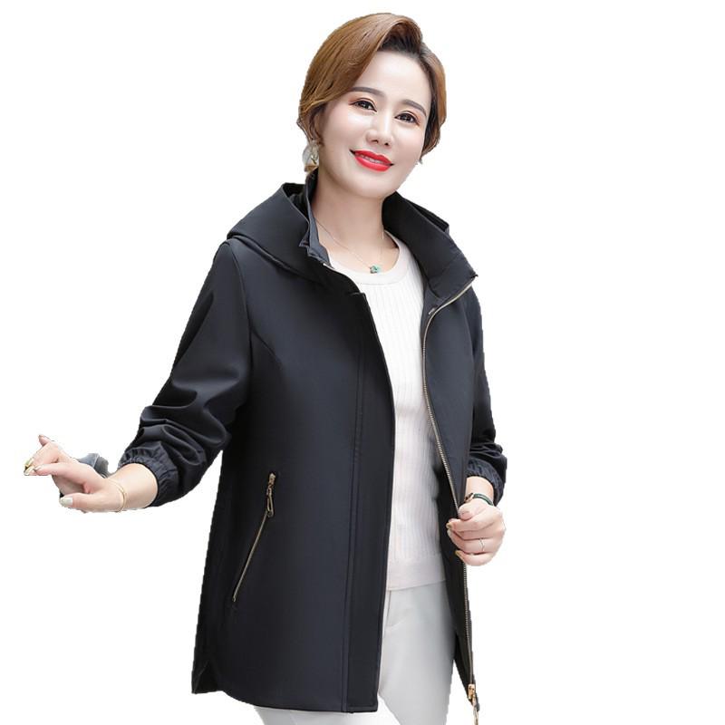 2026 Spring/Autumn Stylish Windbreaker for Middle-Aged & Elderly Women