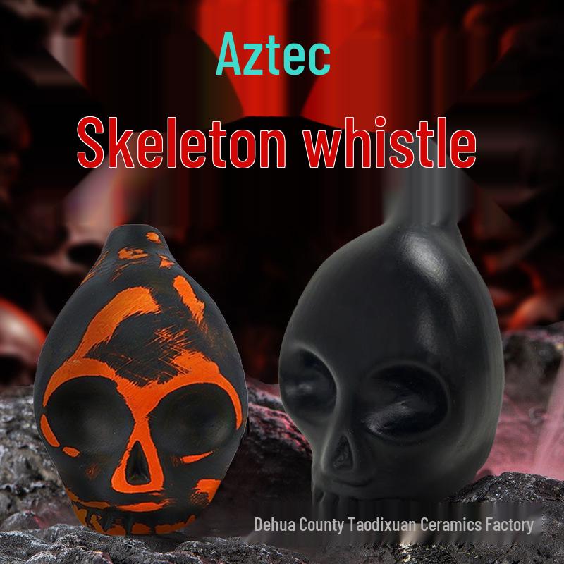 Aztekische Todespfeife Halloween Okarina Requisite