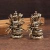 Elegant Brasses Thousand Hands Guanyin Statue Buddhist Decors For Home Office Meditations Space Spiritual Gift Ornament