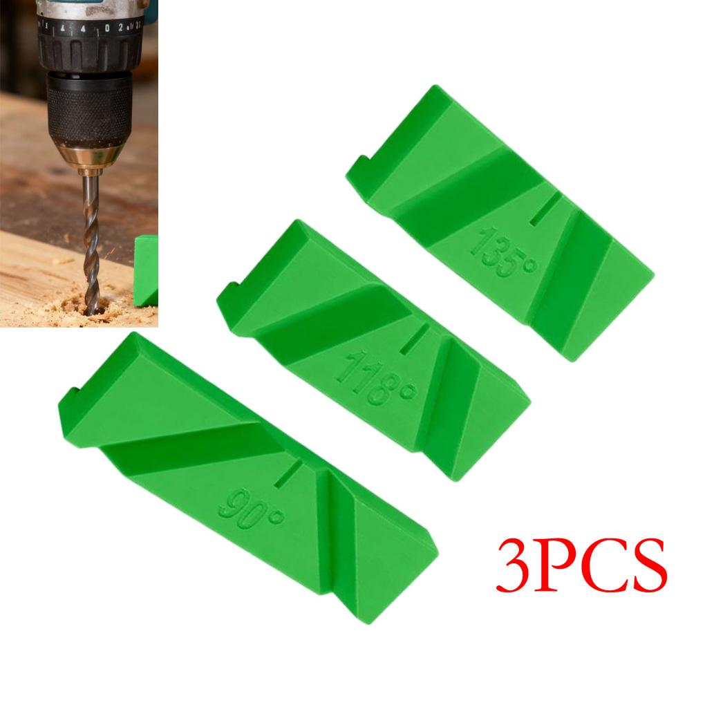 3PCS Drill Bit Sharpening Jig Set for Consistent 90/118/135 Degree Angle Maintenance Compatible with Electric Bench Grinders