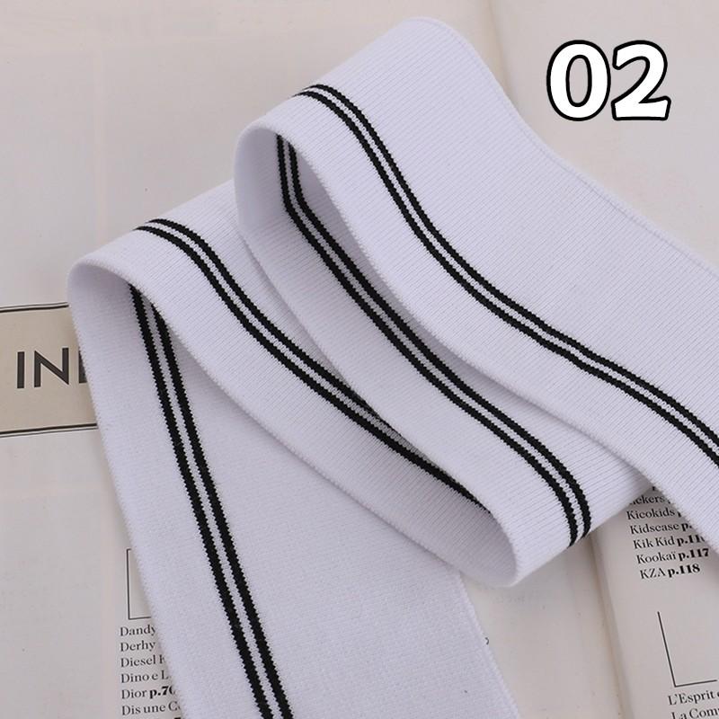 90x6cm Elastic Knitted Fabric DIY Rib Neckline Cuff Hem Knitted Fabric Sewing Baseball Uniform Jacket Clothing Supplies