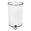 White Metal Waste Bin with Pedal 6 L