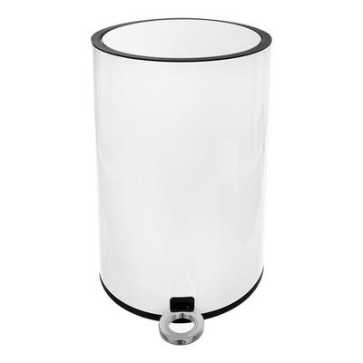 White Metal Waste Bin with Pedal 6 L