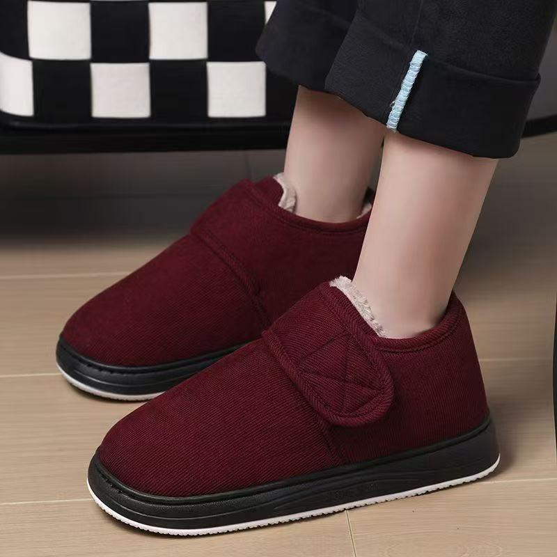 Modische und vielseitige Damen-Baumwollschuhe, Damenstiefel, Kälteschutzschuhe, Taschen, Klettverschluss-Schneestiefel und Baumwollstiefel