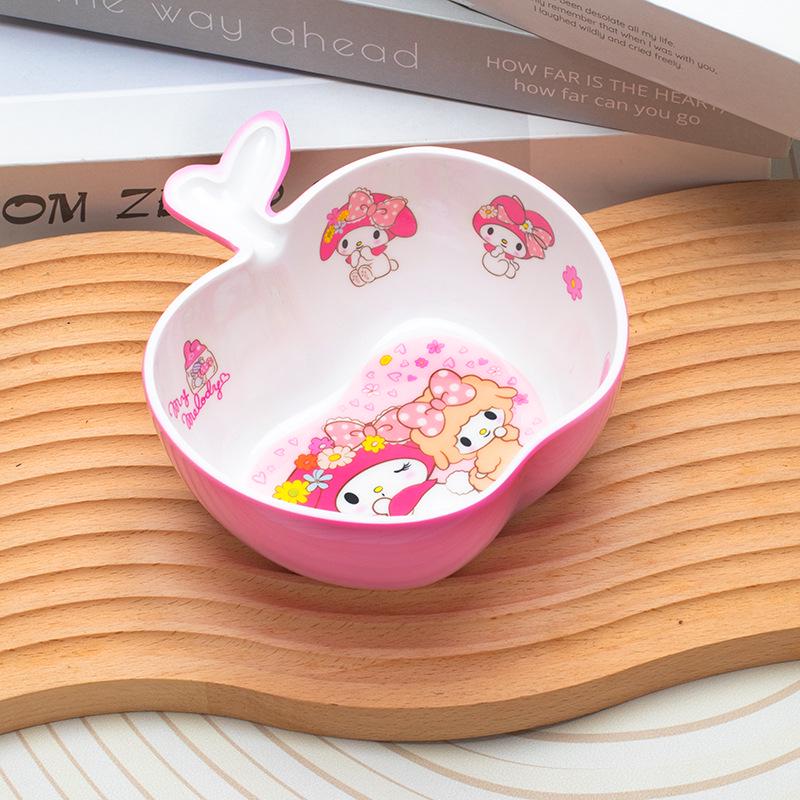 Owl-Shaped Double-Handled Melamine Baby Bowl - Scald & Drop-Proof, Cartoon Design