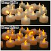 12/24 Stück LED Flackernde Teelichter Warmgelb/Weiß Batteriebetriebenes Teelicht für Hochzeitsjubiläum Weihnachtsdeko