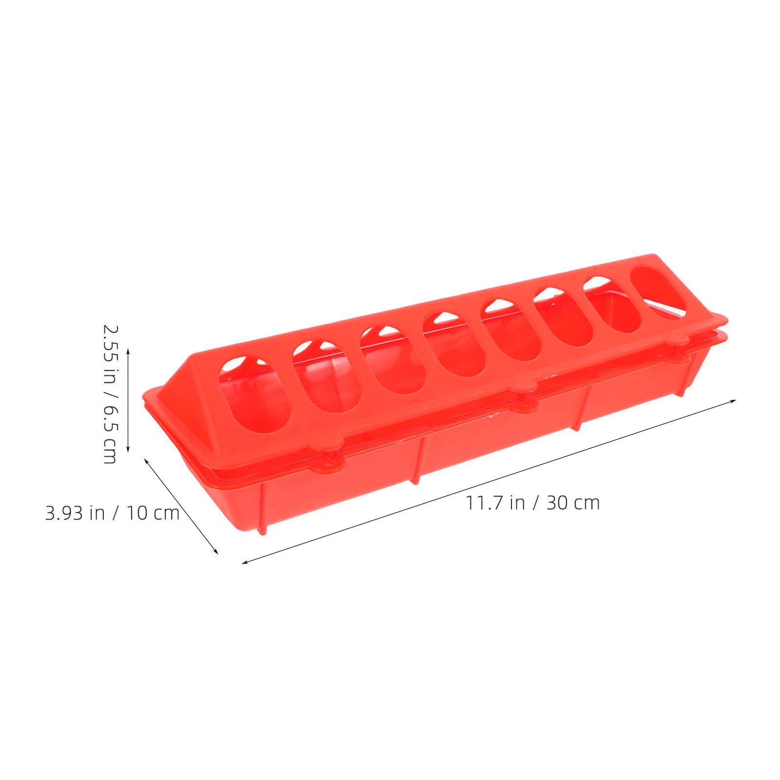 

Plastic Pigeon Feeder Spill Proof Large Capacity Feeding Box for Poultry Feeding Dish Bird Cage Food Tray Chickens Quails красный