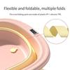 Baby Shower Basin Bathtub Baby Foldable Temperature Sensing Design Sitting and Lying Large Size Newborn Baby Shower Bucket