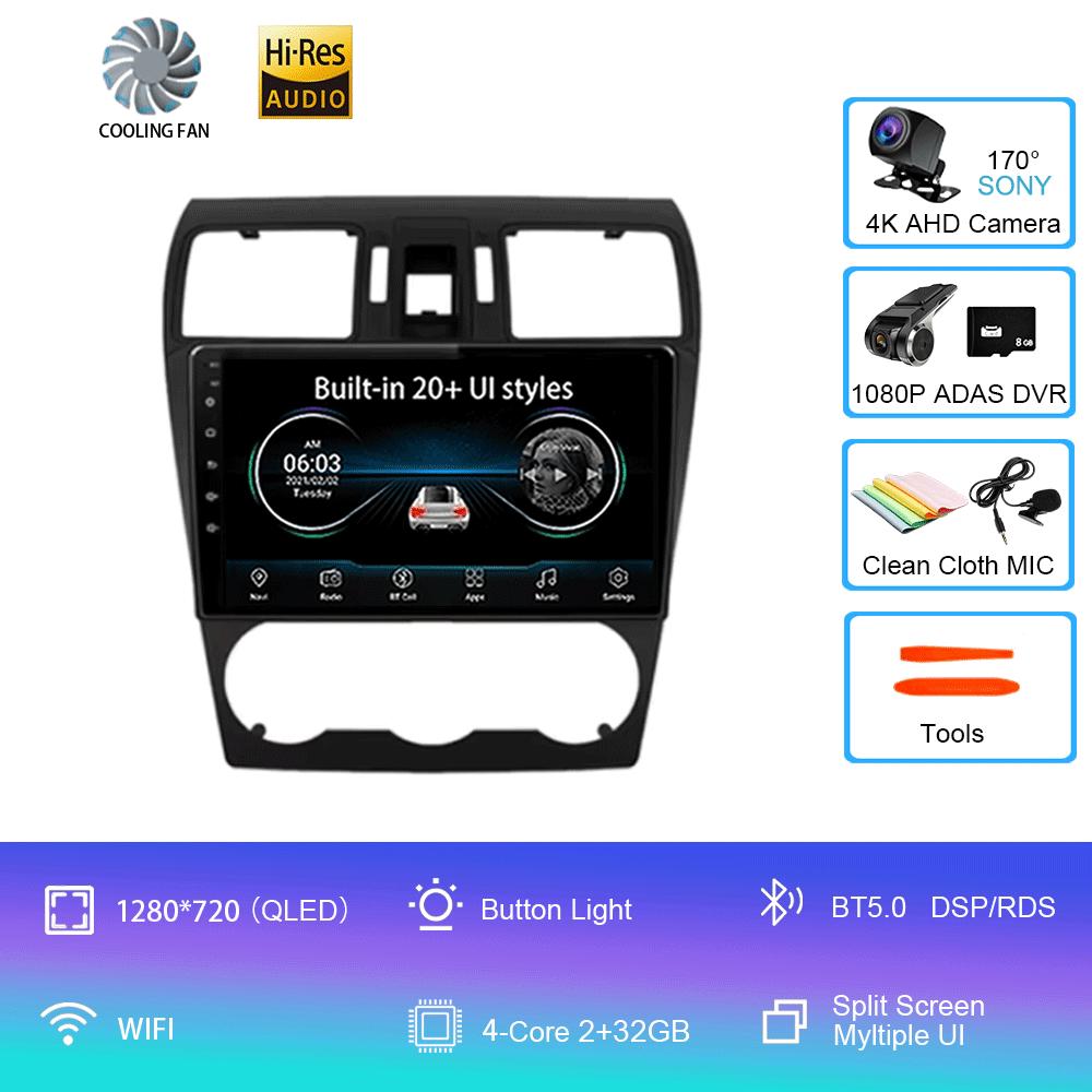 For Subaru Forester XV WRX 2012 -2015 Android 14 Video Player Car Radio Multimedia 2 Din Navigation GPS BT 4G WIFI Stereo DVD