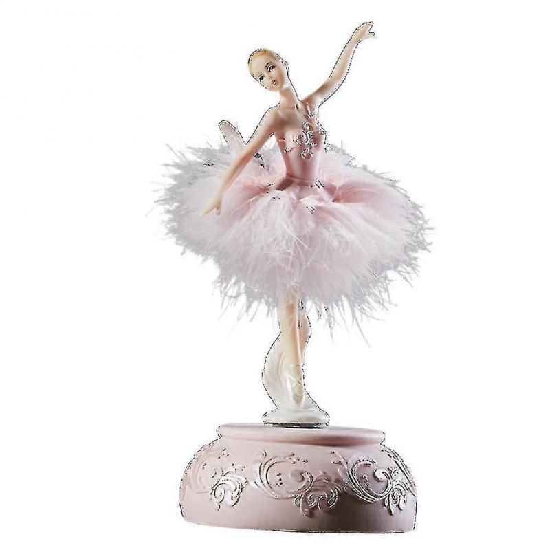 Carillon da Ballerina Ragazza Danzante Lago dei Cigni Giostra Con Piuma Per Regalo di Compleanno