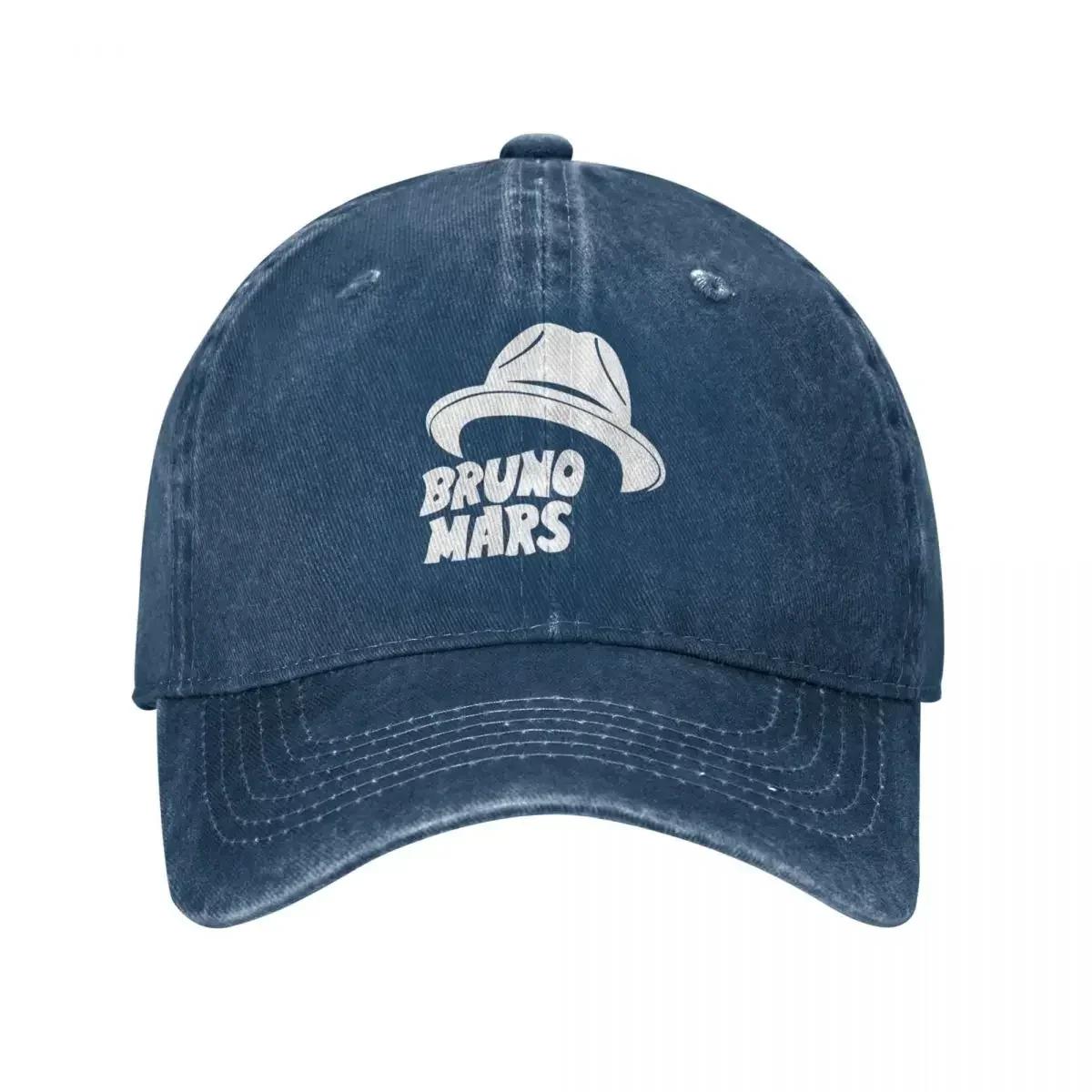 

Bruno Mars Pop Musician Singer Baseball Caps Retro Distressed Denim White Hat Word Snapback Hat Unisex WoUnisex Outdoor Running Caps One Size