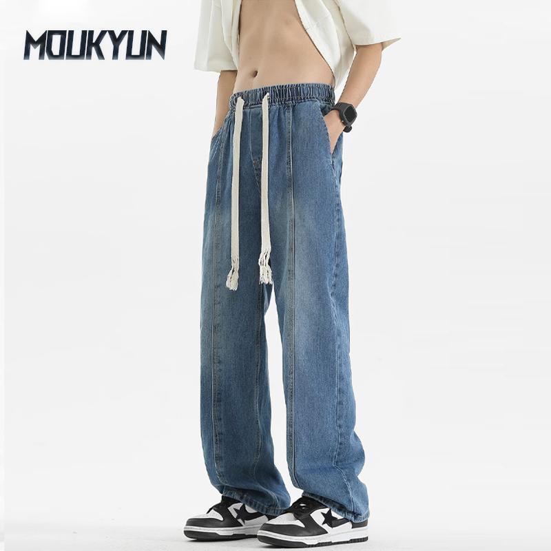 

Мішкуваті джинси чоловічі вуличний одяг хараджуку мода повсякденні широкі штани прості чоловічі джинси джинсові штани S